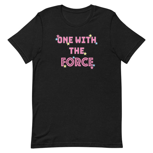 Adult - One with the Force Tee in Pink (Select Shirt Color)
