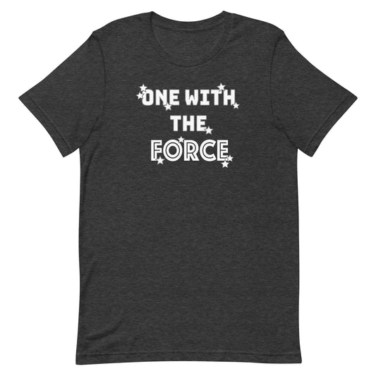Adult - One with the Force in White Tee (Choose Your Tee Color)